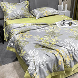 Ice Silk Elegance Comfort Quilt Set (Style-4)