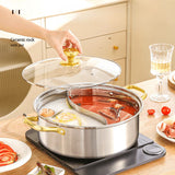 Dutch Hot Pot Stainless Steel Double-Handed Pot