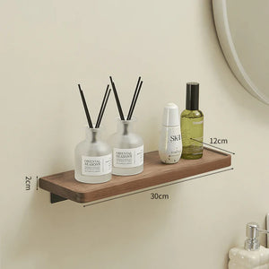 Walnut Wood Corner Storage Rack