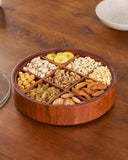 9-Compartment Bamboo Serving Tray With Lid