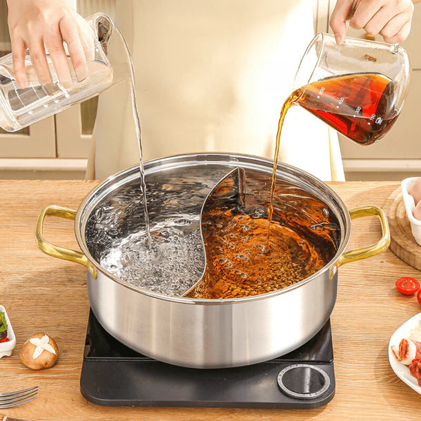 Dutch Hot Pot Stainless Steel Double-Handed Pot