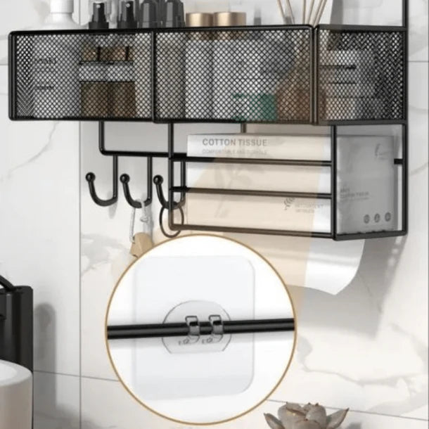 Wall-Mounted Metal Towel Storage Rack