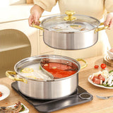 Dutch Hot Pot Stainless Steel Double-Handed Pot