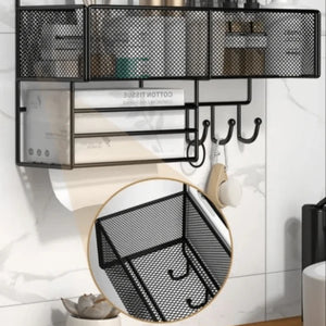 Wall-Mounted Metal Towel Storage Rack