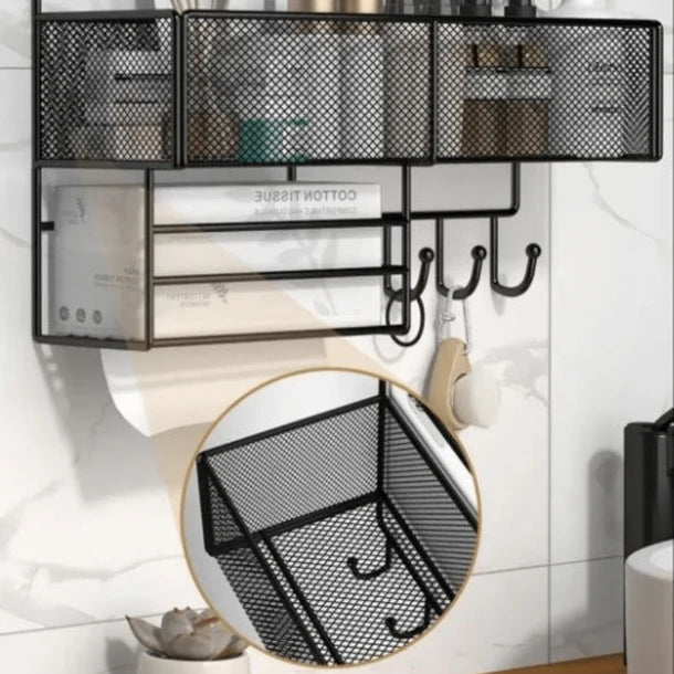 Wall-Mounted Metal Towel Storage Rack