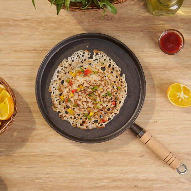 Classic Cast Iron Tawa With Non-Stick Surface