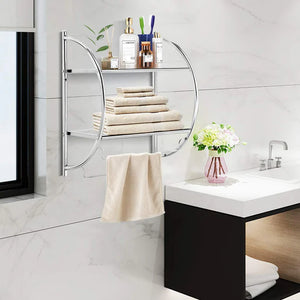 2-Tier Wall-Mounted Bathroom Shelf