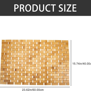 Elegant Non-Slip Wooden Shower Mat