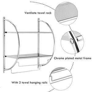 2-Tier Wall-Mounted Bathroom Shelf