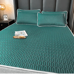 Pure Comfort Natural Latex Mat With 2 Pillow Cover (DARK GREEN)