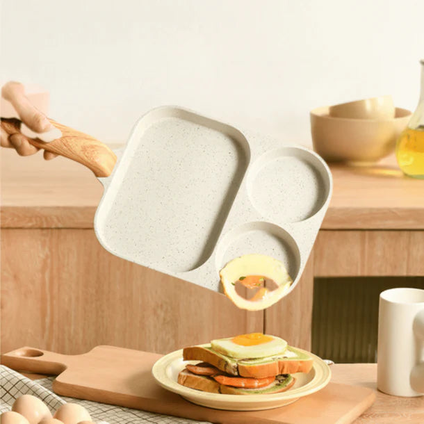 Multi-Compartment Non-Stick Maifan Stone Cooking Pan