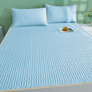 Pure Comfort Natural Latex Mat With 2 Pillow Cover (SKY BLUE)