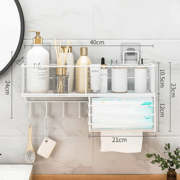 Wall-Mounted Metal Towel Storage Rack