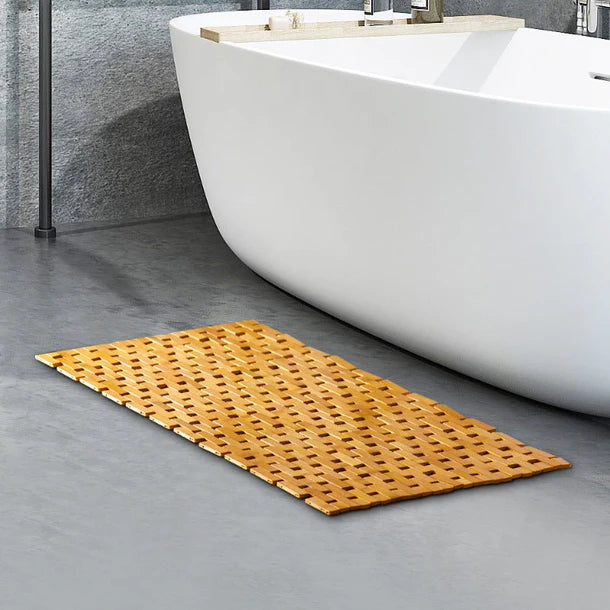 Elegant Non-Slip Wooden Shower Mat